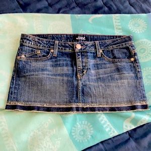 Vintage rock and republic jean mini skirt